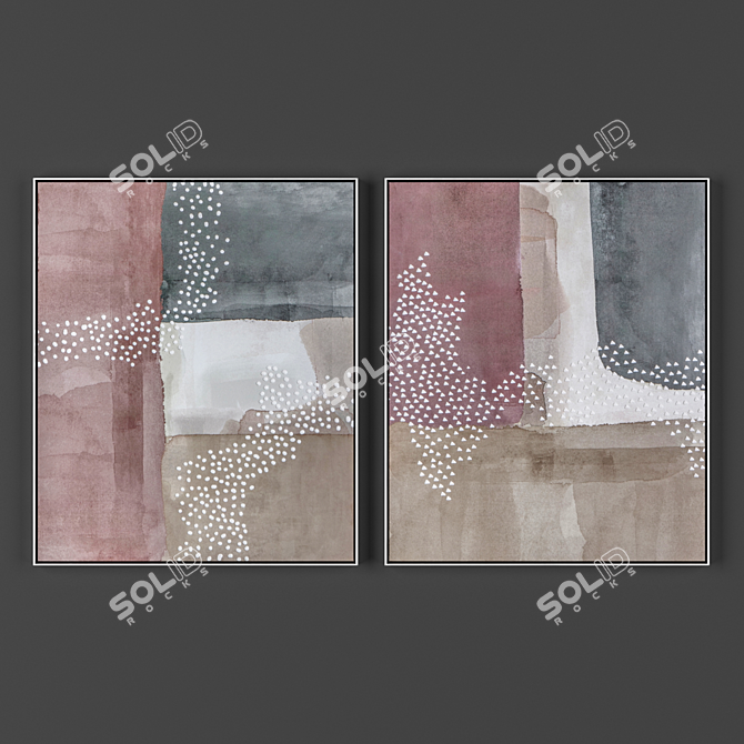  Artistic Frames: 2-Piece Collection 3D model image 1