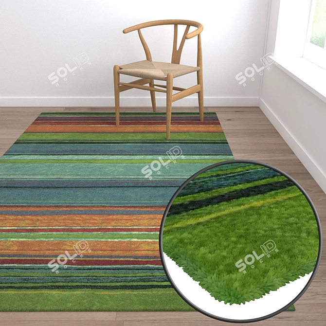 Versatile Carpets Set for High-Quality Renders 3D model image 5