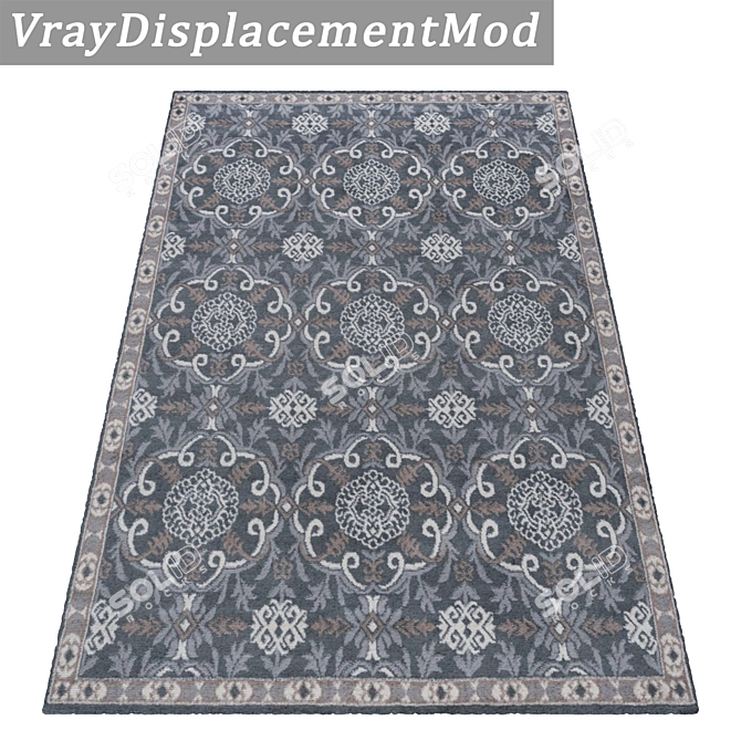 Premium Carpet Set: High-Quality Textured Rugs 3D model image 3