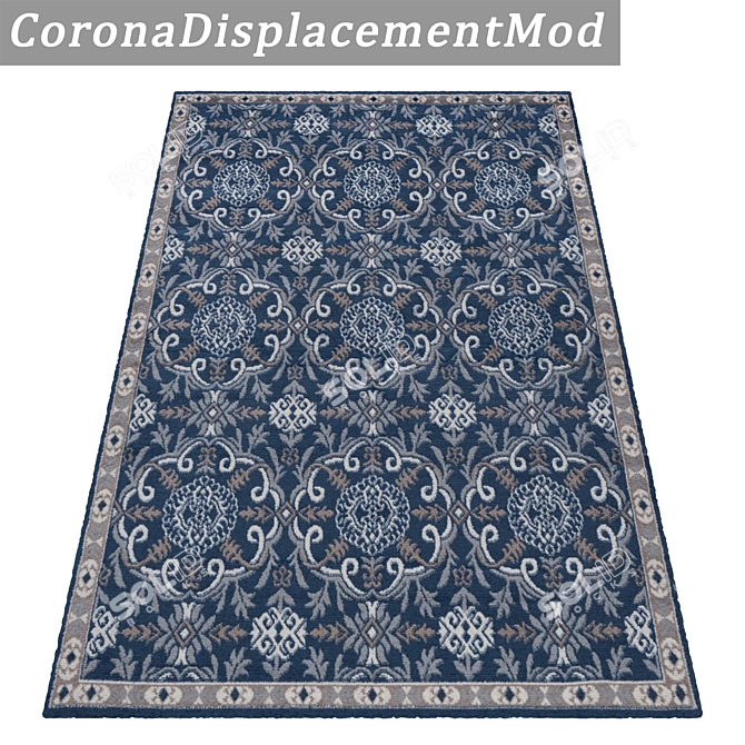 Premium Carpet Set: High-Quality Textured Rugs 3D model image 4