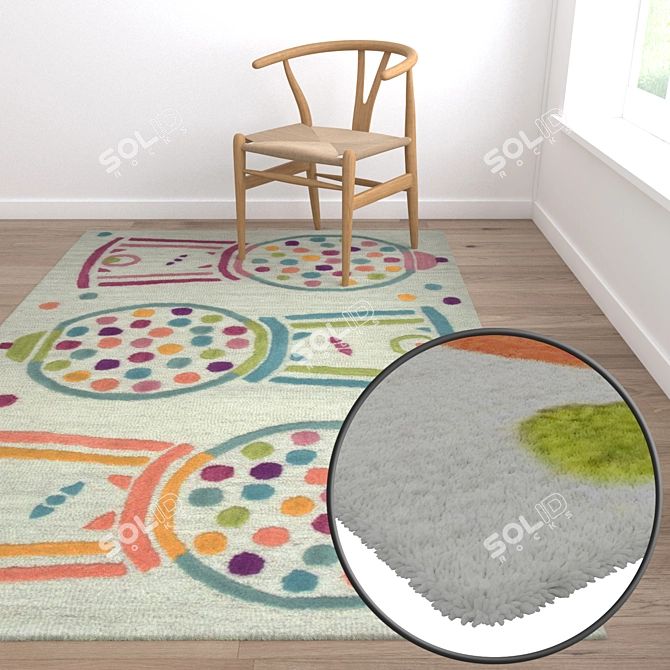 Luxury Carpet Set: High-Quality Textures 3D model image 5