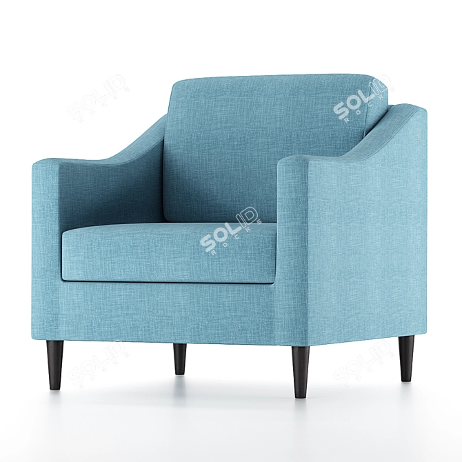 Seafoam Comfort: Decker Chair 3D model image 1