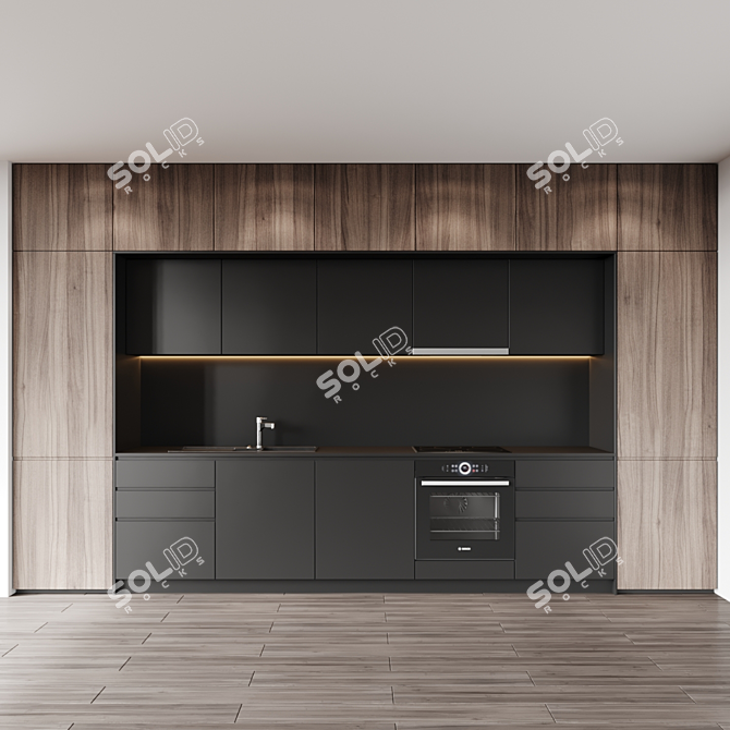 Modern Kitchen: W 4230 x H 2600 x D 627 mm 3D model image 1