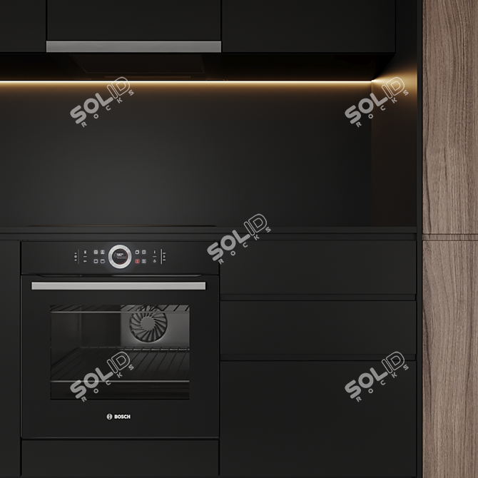 Modern Kitchen: W 4230 x H 2600 x D 627 mm 3D model image 2