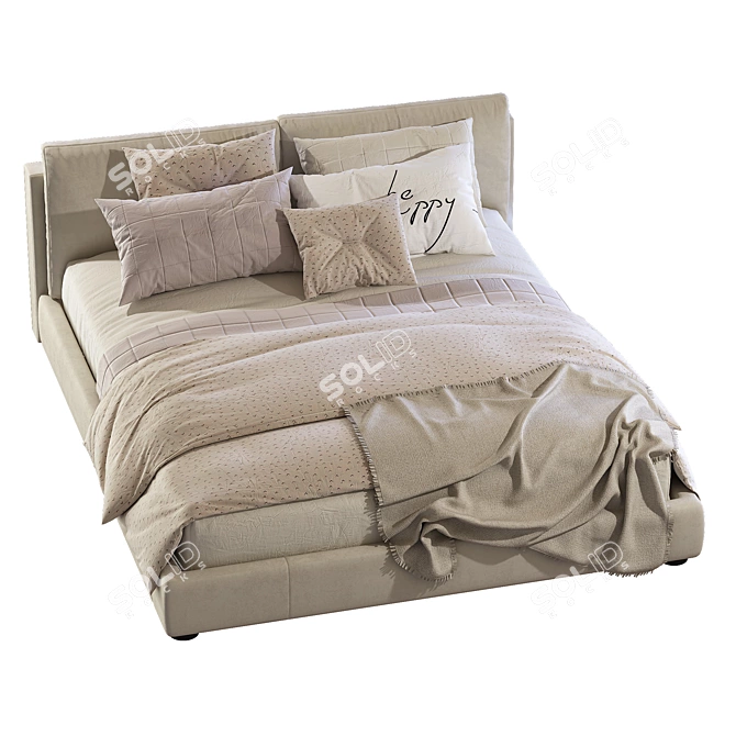 Luxury Sleep Solution: MASSIMOSISTEMA BED / Poltrona Frau 3D model image 4