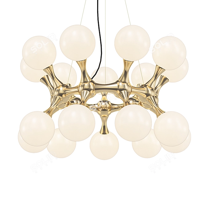 Stunning Moondrop Gold Chandelier 3D model image 1