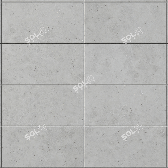 Modern Concrete Wall Tiles 3D model image 2