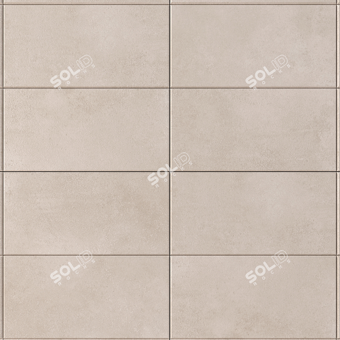 LUPUS Beige Concrete Wall Tiles 3D model image 2