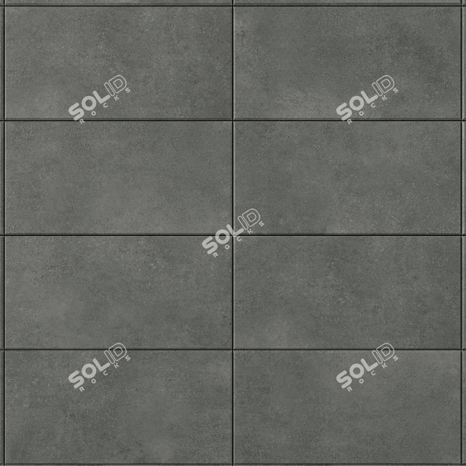 Anthracite Lupus Concrete Tiles 3D model image 2