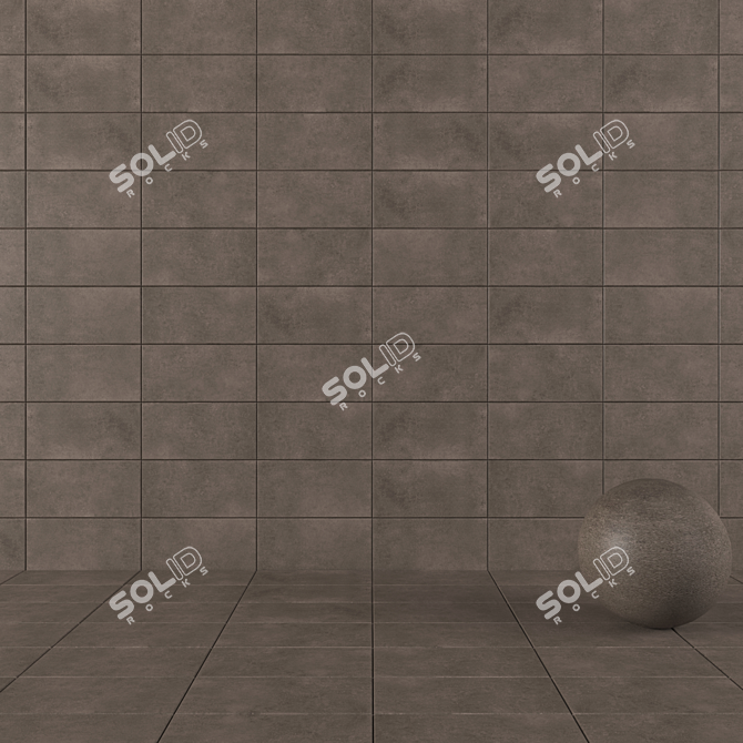 Lupus Vizon: Stylish Concrete Wall Tiles 3D model image 1