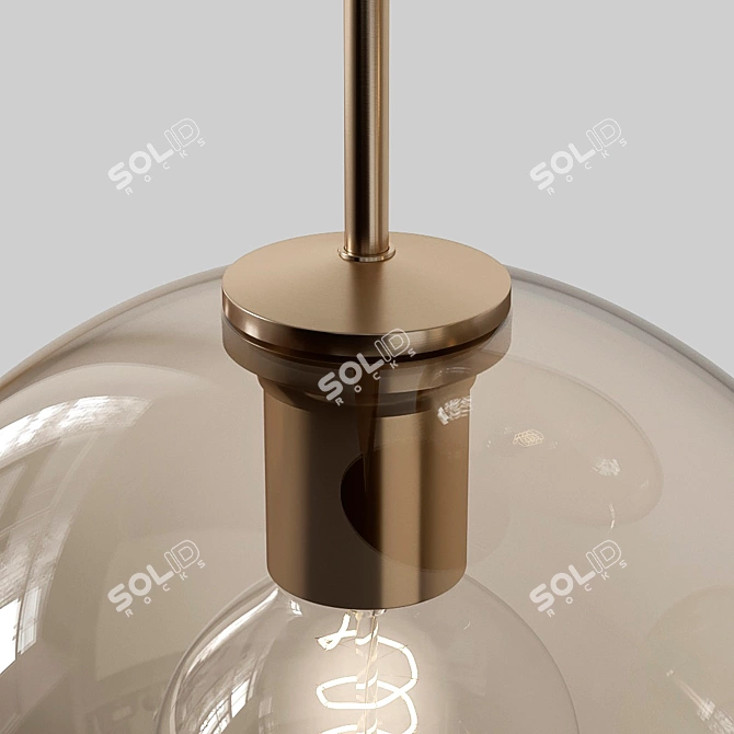 Elegant Vilmo Trio A Chandelier 3D model image 3