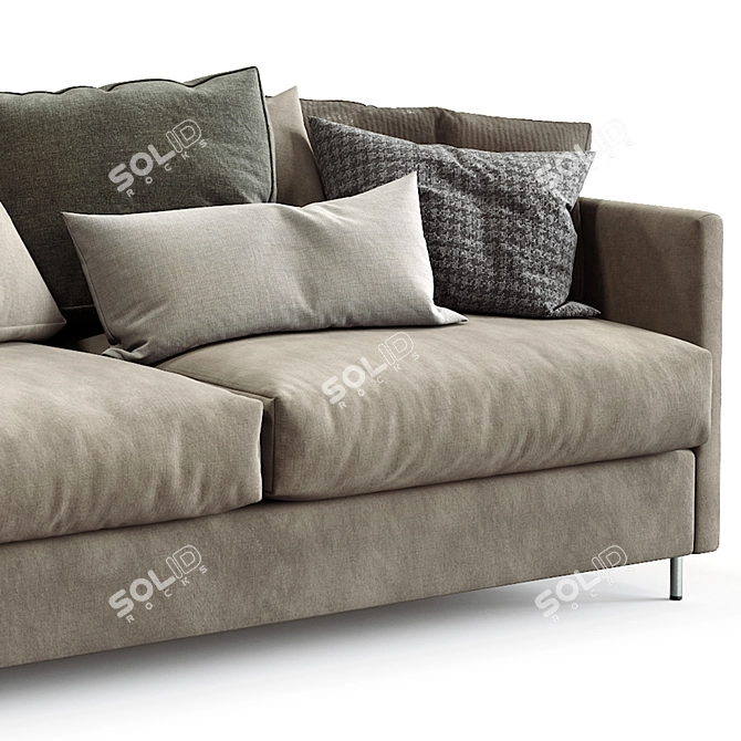Elegant Harmony Night Sofa 3D model image 2