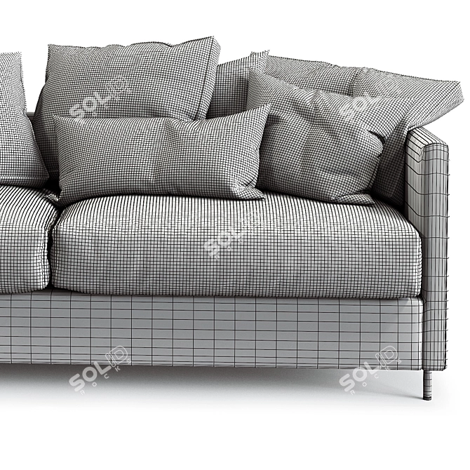 Elegant Harmony Night Sofa 3D model image 4