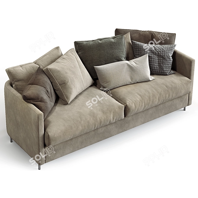 Elegant Harmony Night Sofa 3D model image 5