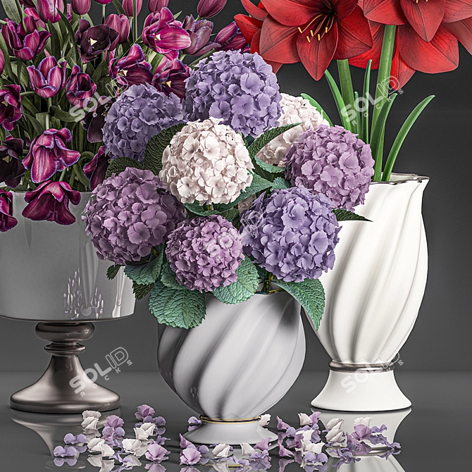 Spring Blossom Bouquet 3D model image 2