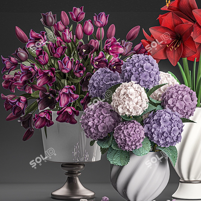 Spring Blossom Bouquet 3D model image 3