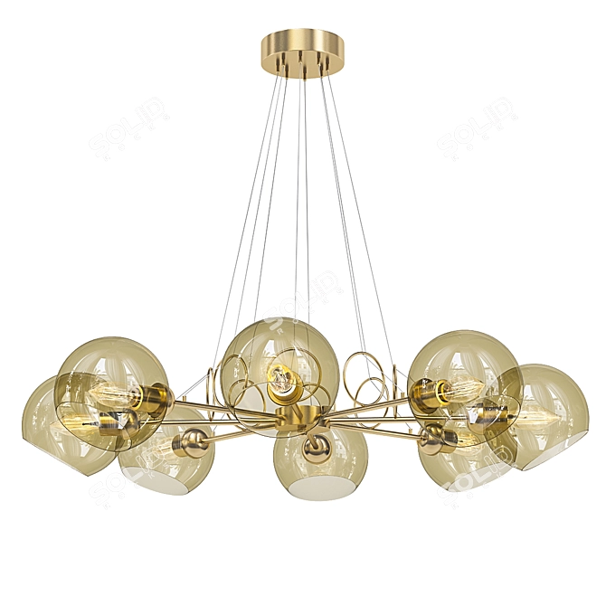 Radiant Glow Pendant Light 3D model image 1