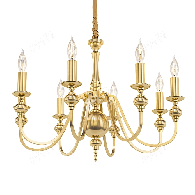 Elegant Italian Pendant Light 3D model image 1