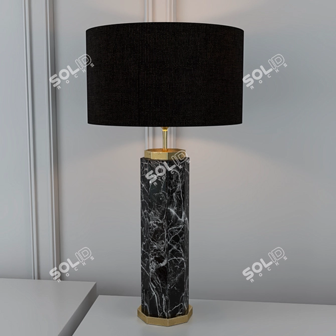 Elegant Eichholtz Newman Marble Table Lamp 3D model image 2