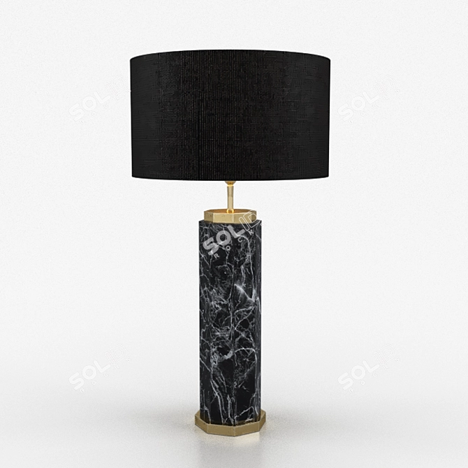 Elegant Eichholtz Newman Marble Table Lamp 3D model image 6