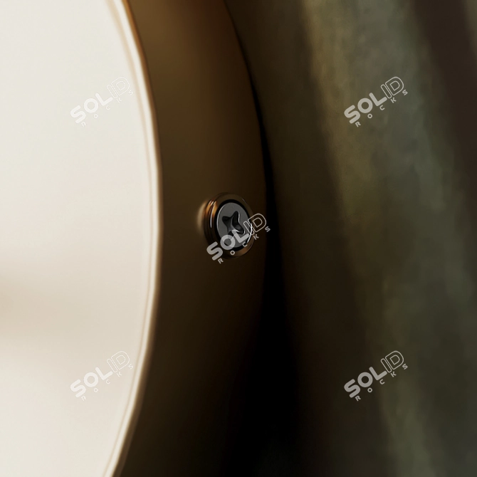 Elegant Fluted Gold Wall Sconce 3D model image 5