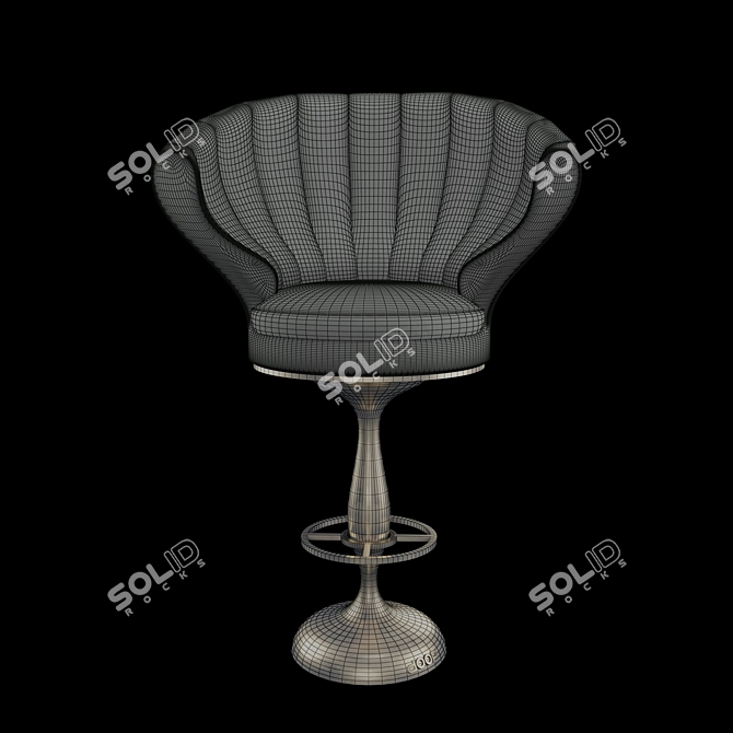 Sleek TurboDoop Stool 3D model image 4