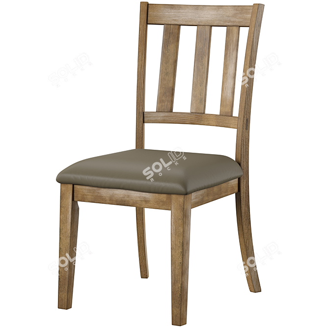 Soft Leather Dining Chair 3D model image 1