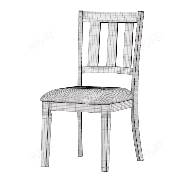 Soft Leather Dining Chair 3D model image 2