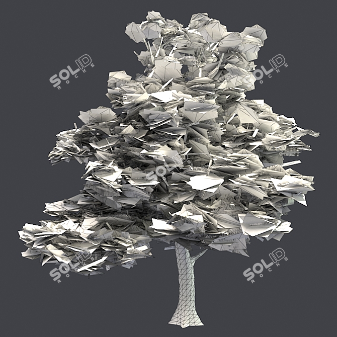 American Sycamore: Low Poly Tree 3D model image 4