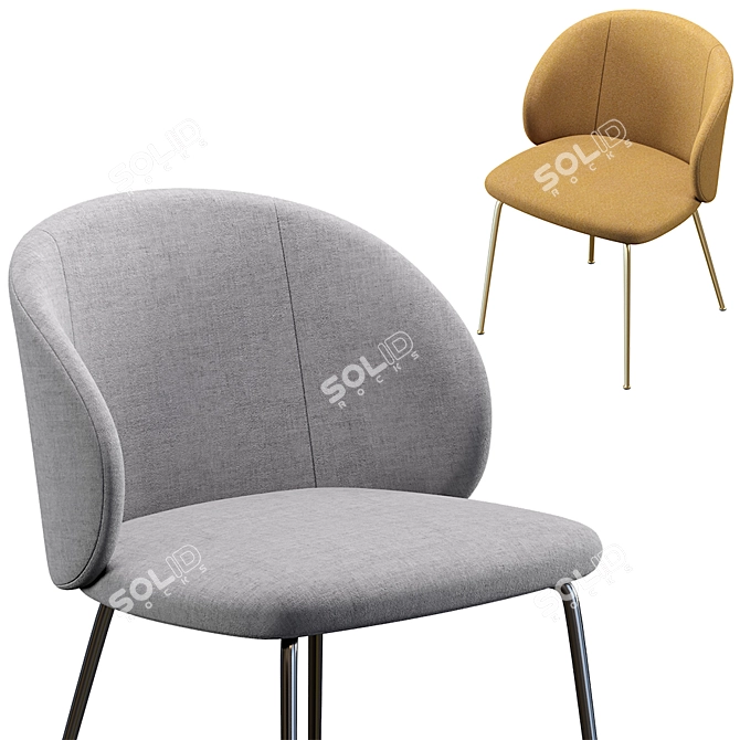 Elegant Laforma Chair Minna 3D model image 2