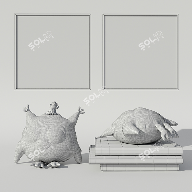 Sovunya Nursery Set: Art, Books & Stress Relief Toy 3D model image 2