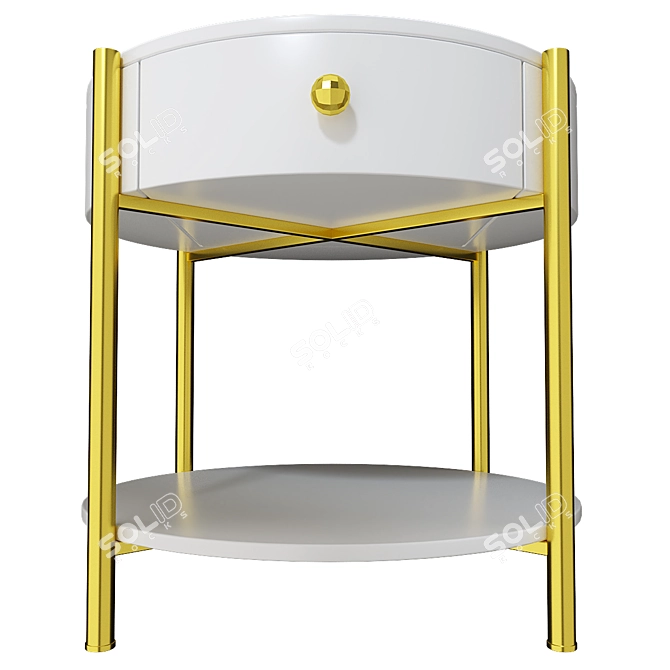 Compact Bedside Table: 22.5cm Diameter, 40cm Height 3D model image 2