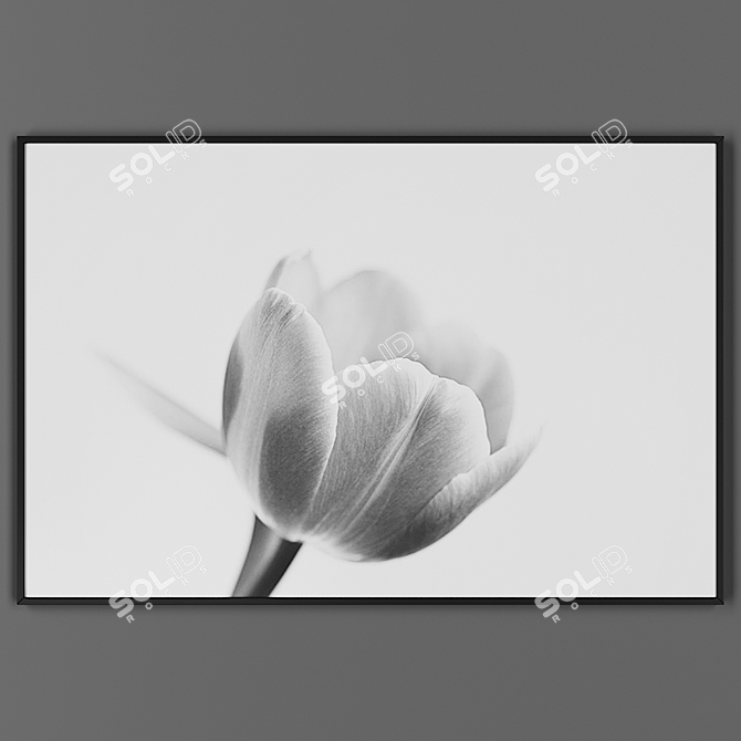 Elegant Black Frame Picture 3D model image 1