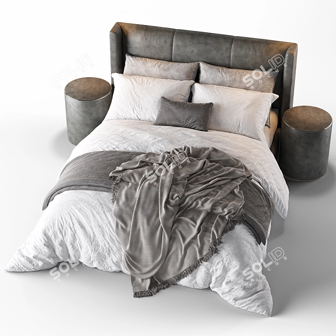 Restoration Hardware Lawson Queen Bed 3D model image 4