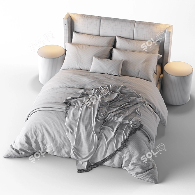 Restoration Hardware Lawson Queen Bed 3D model image 5