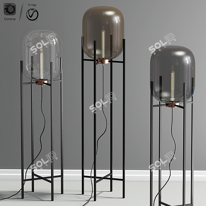 Modern Strome Floor Lamp 3D model image 1