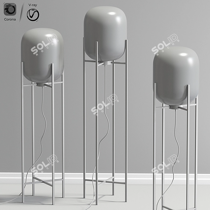 Modern Strome Floor Lamp 3D model image 2