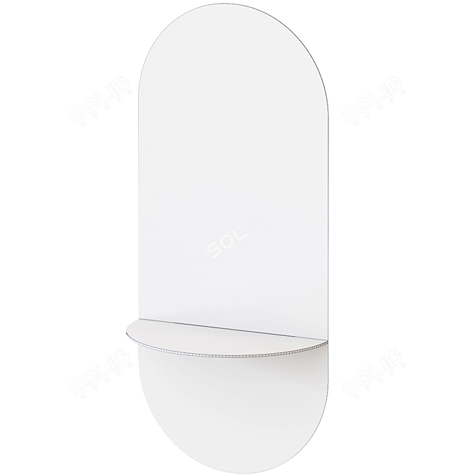 Elegant Loop Wall Mirror 3D model image 2