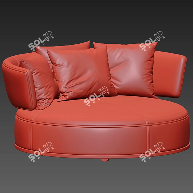 Elegant Comfort: Amoenus Sofa 3D model image 3