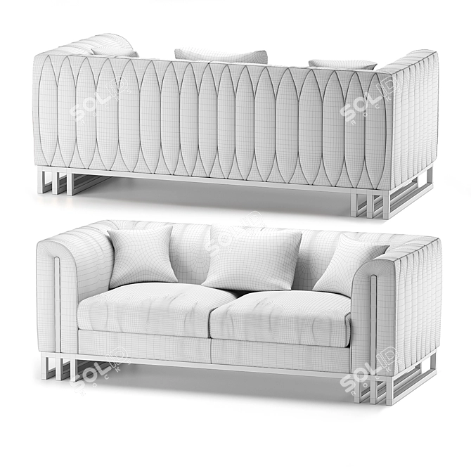 Elegant Neoclassic Sofa 3D model image 2
