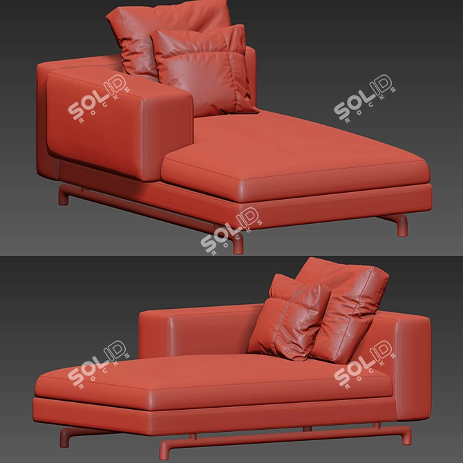 Elegant Sherman Chaise Lounge 3D model image 3