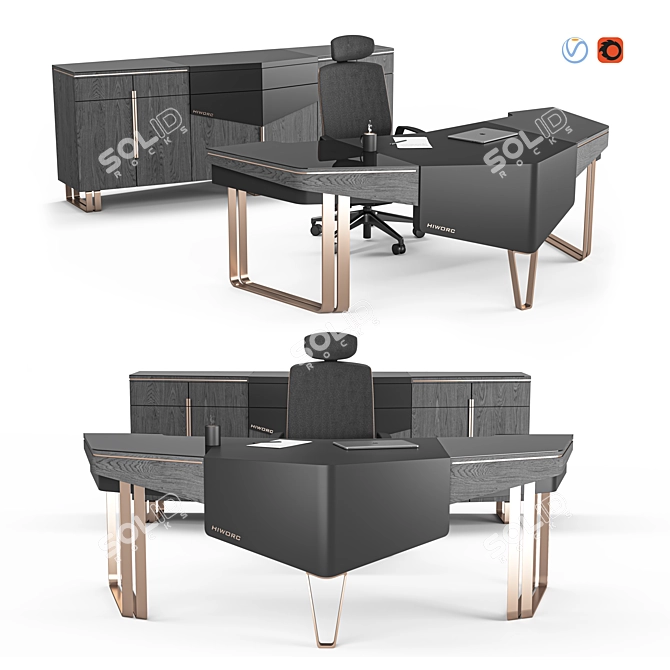 Sleek Eagle Office Set 3D model image 1