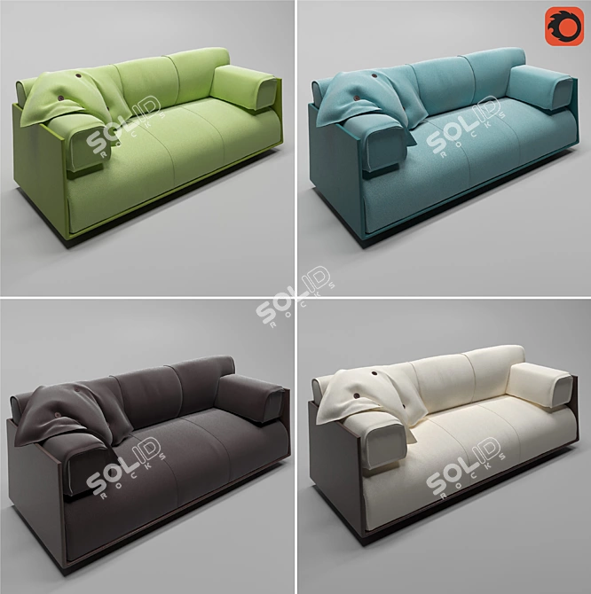 Professional 3D Sofa Model: Highly Detailed & Ready for Architectural Visualizations 3D model image 2