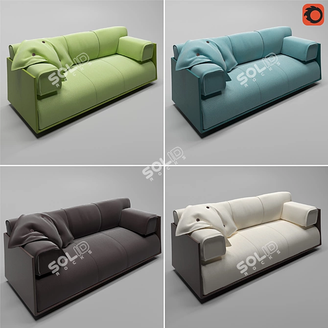 Professional 3D Sofa Model: Highly Detailed & Ready for Architectural Visualizations 3D model image 7