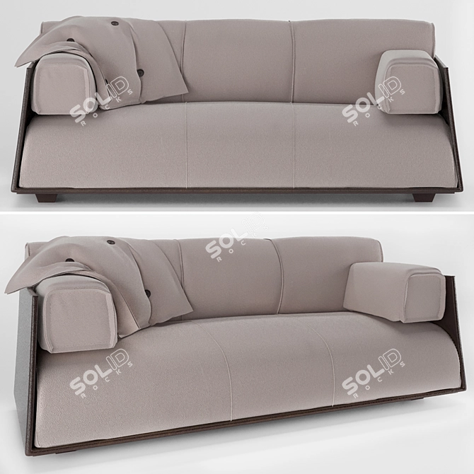 Professional 3D Sofa Model: Highly Detailed & Ready for Architectural Visualizations 3D model image 12