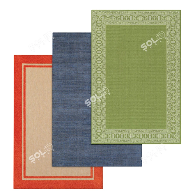 Luxury Carpet Set: High-Quality Textures 3D model image 1