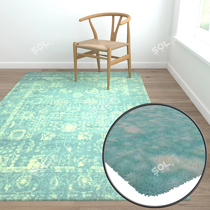 Luxury Carpet Set: High-Quality Textures 3D model image 5