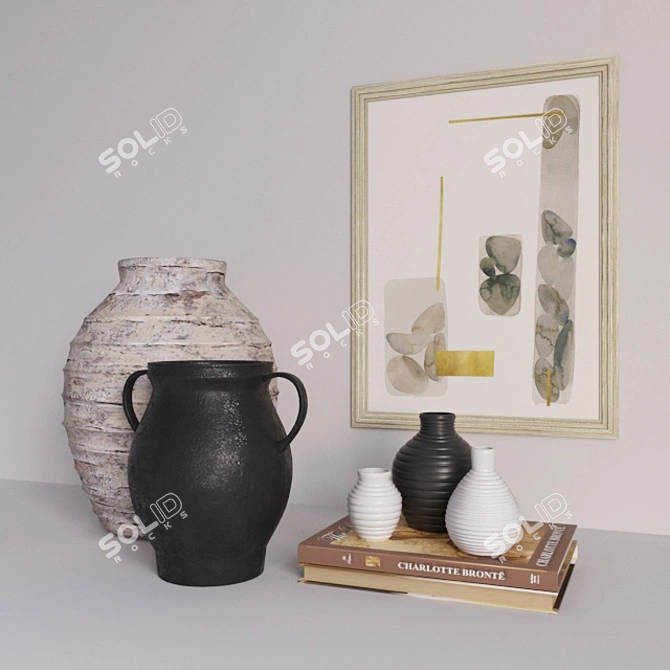 Elegant Decor Vases 3D model image 2