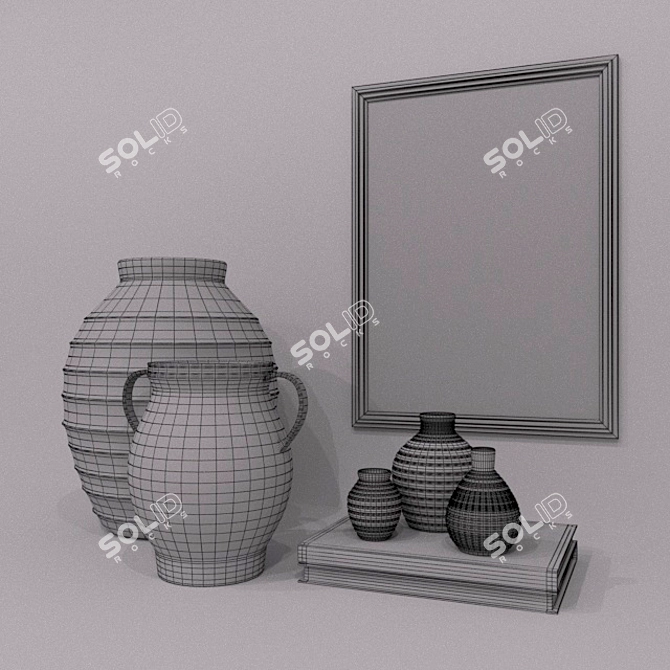 Elegant Decor Vases 3D model image 3