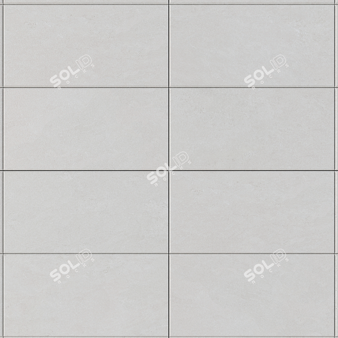 Basalt White Concrete Wall Tiles (Set of 2) 3D model image 2